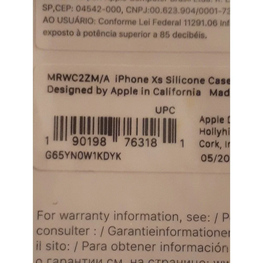 Genuine OEM Apple iPhone X S Silicone Case - Red Cellphone Protector New